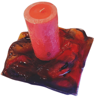 Chocolate Ruby Table Centrepiece Candleholder