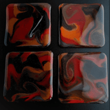 Chocolate Ruby Set of Coasters