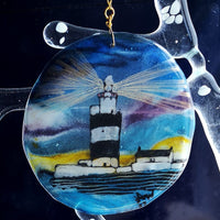 Hook Lighthouse inspired wall art, suncatchers, candleholder