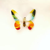 multicoloured fused glass butterfly sun catcher